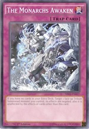 Image of The Monarchs Awaken (SR01-EN037) - Structure Deck: Emperor of Darkness Unlimited
