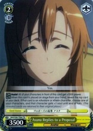 Image of Asuna Replies to a Proposal (TD) (SAO/S20-TE04 TD) - Sword Art Online