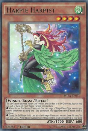 Image of Harpie Harpist (WIRA-EN041) - Wing Raiders 1st Edition