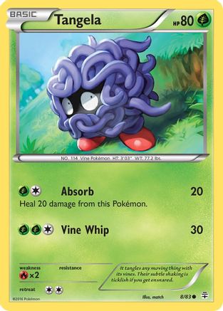 Image of Tangela 008  - Reverse Holofoil Generations - Common