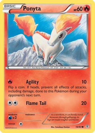 Image of Ponyta 014/83  - Reverse Holofoil Generations - Common