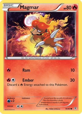 Image of Magmar 016/83  - Reverse Holofoil Generations - Common