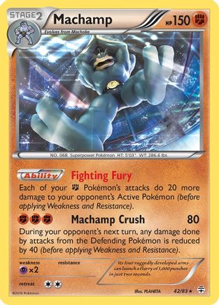 Image of Machamp 042/83  - Reverse Holofoil Generations - Holo Rare