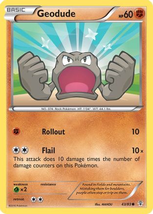 Image of Geodude 043  - Reverse Holofoil Generations - Common