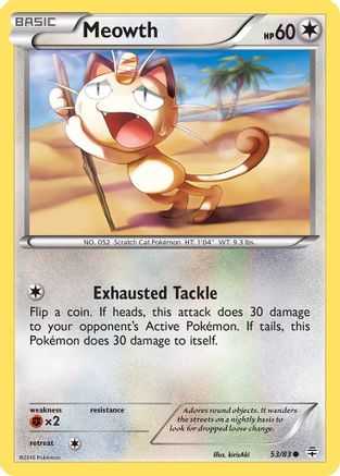 Image of Meowth 053/83  - Reverse Holofoil Generations - Common
