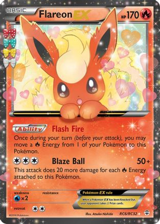 Image of Flareon EX RC6/RC32  - Holofoil Generations Radiant Collection - Ultra Rare