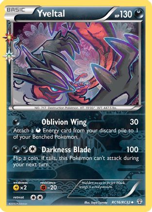 Image of Yveltal RC16/RC32  - Holofoil Generations Radiant Collection - Uncommon