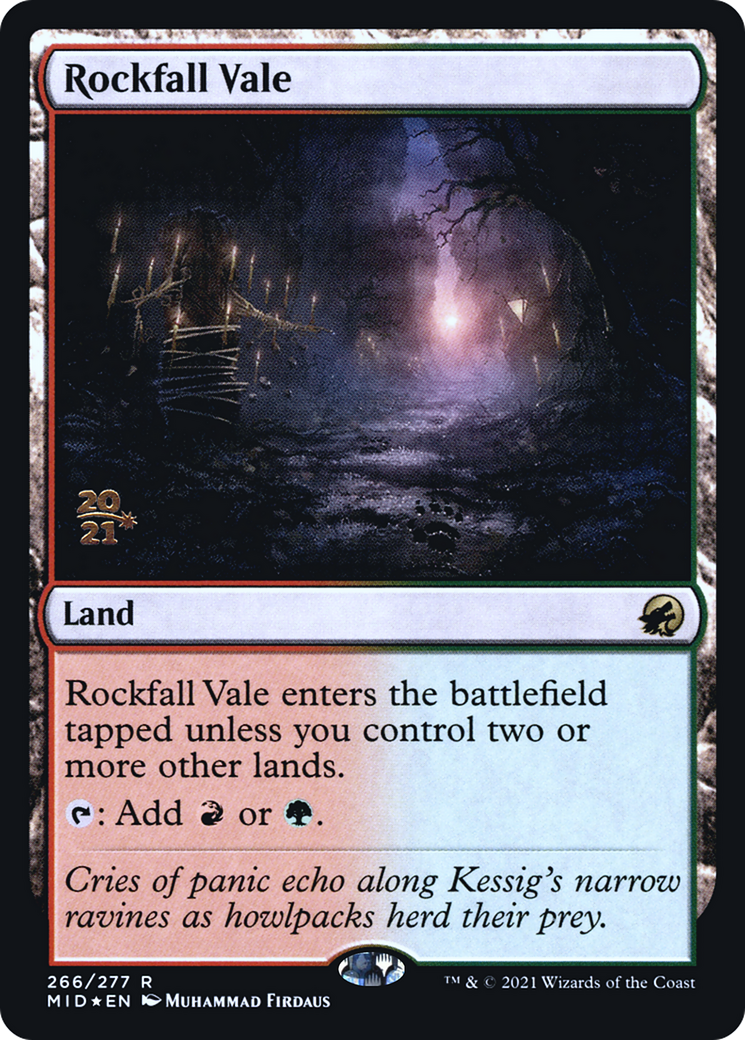 Image of Rockfall Vale (PRE-266) - Innistrad: Midnight Hunt Promos Foil