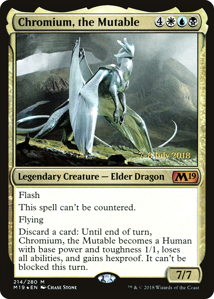 Image of Chromium, the Mutable (PRE-214) - Core Set 2019 Promos Foil