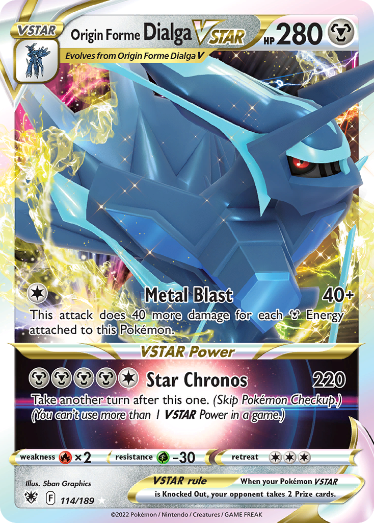 Image of Origin Forme Dialga VSTAR 114/189  - Holofoil SWSH10 Astral Radiance - Ultra Rare