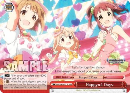 Image of Happyx2 Days (RRR) (IMC/W41-E072R RRR) - The iDOLM@STER Cinderella Girls