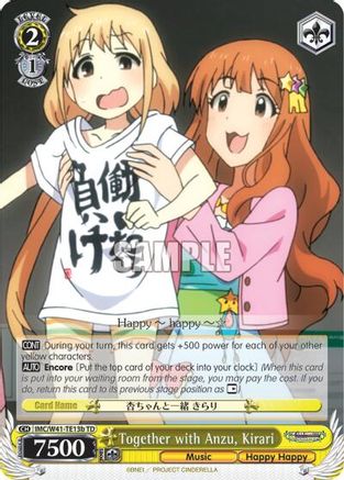 Image of Together with Anzu, Kirari (B) (IMC/W41-TE13b TD) - The iDOLM@STER Cinderella Girls
