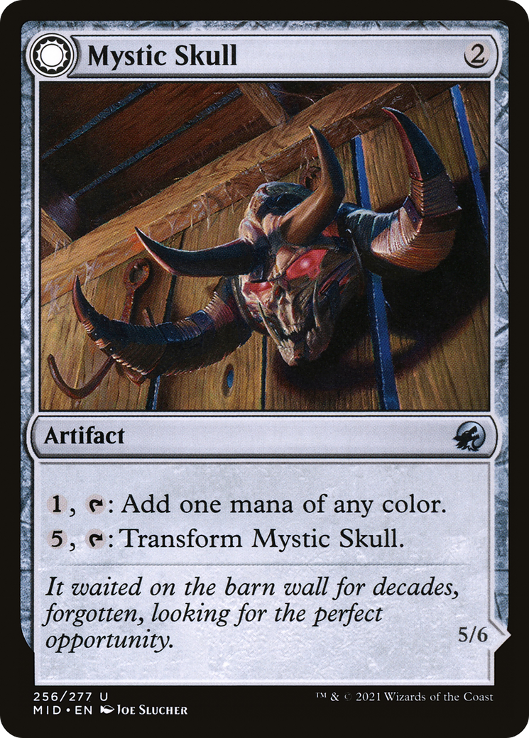 Image of Mystic Skull (MID-256) - Innistrad: Midnight Hunt: (Double Faced Transform) Foil