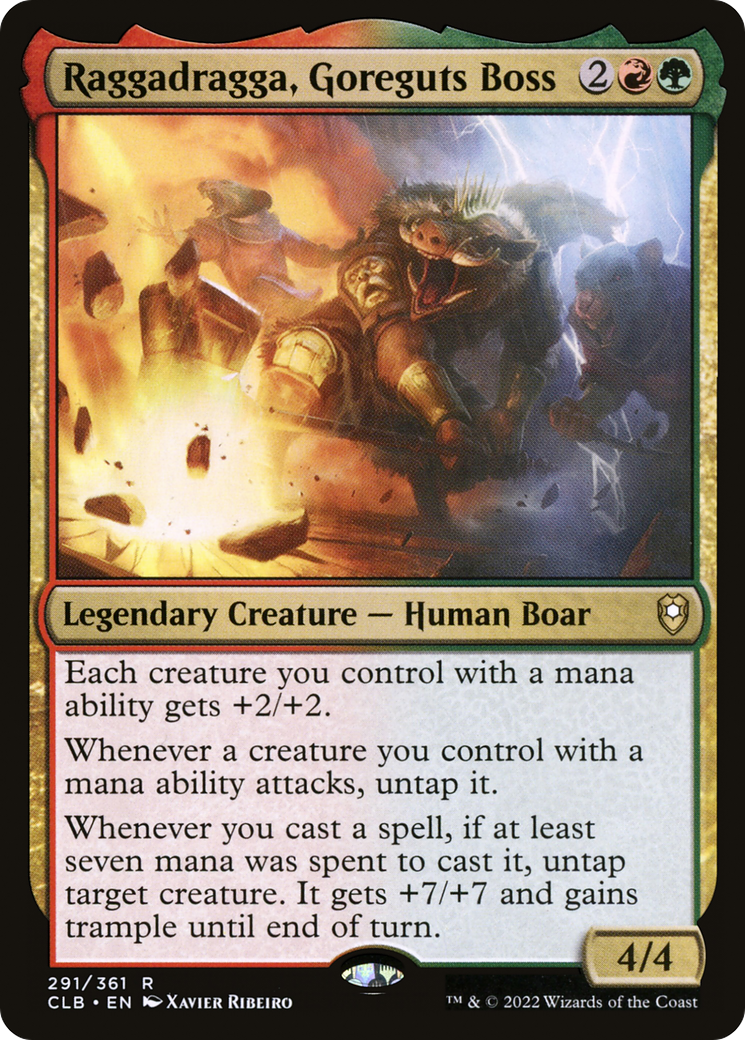 Image of Raggadragga, Goreguts Boss (CLB-291) - Commander Legends: Battle for Baldur's Gate Foil