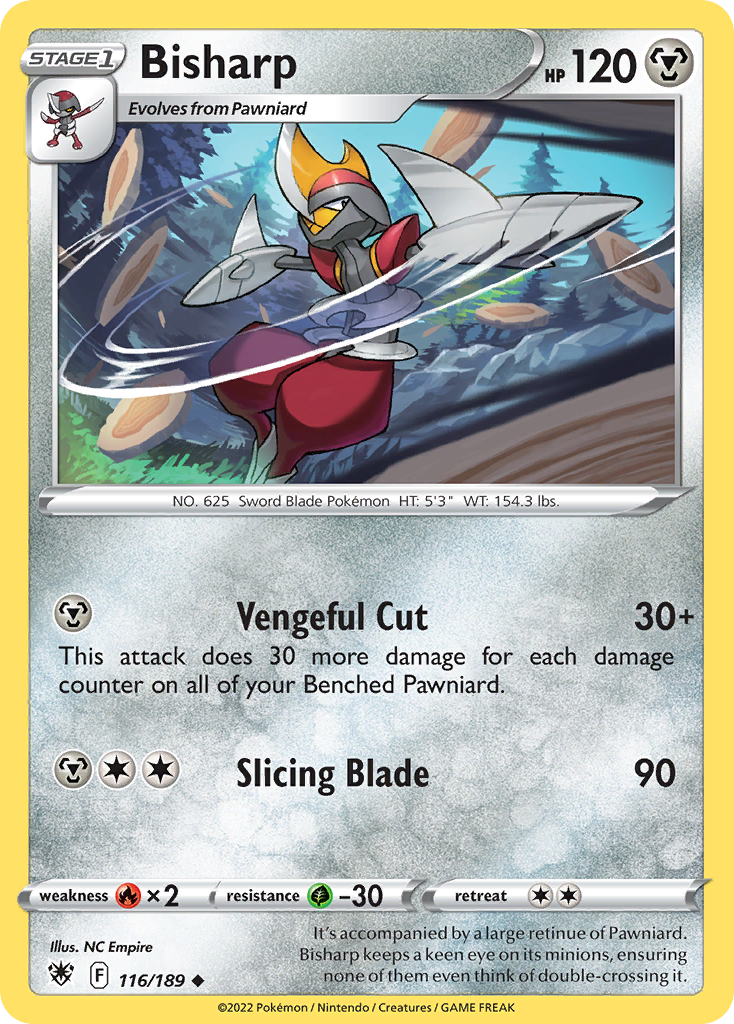 Image of Bisharp 116/189  - Reverse Holofoil SWSH10 Astral Radiance - Uncommon