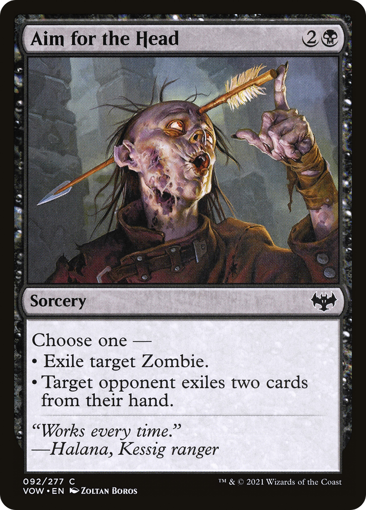 Image of Aim for the Head (VOW-092) - Innistrad: Crimson Vow Foil