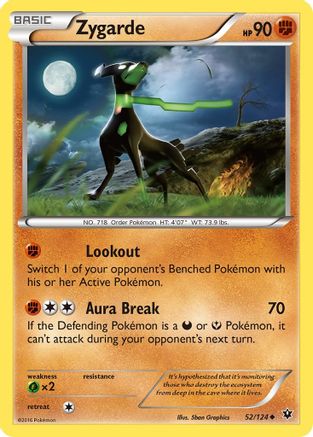 Image of Zygarde (52) 052/124  - Reverse Holofoil XY  Fates Collide - Uncommon