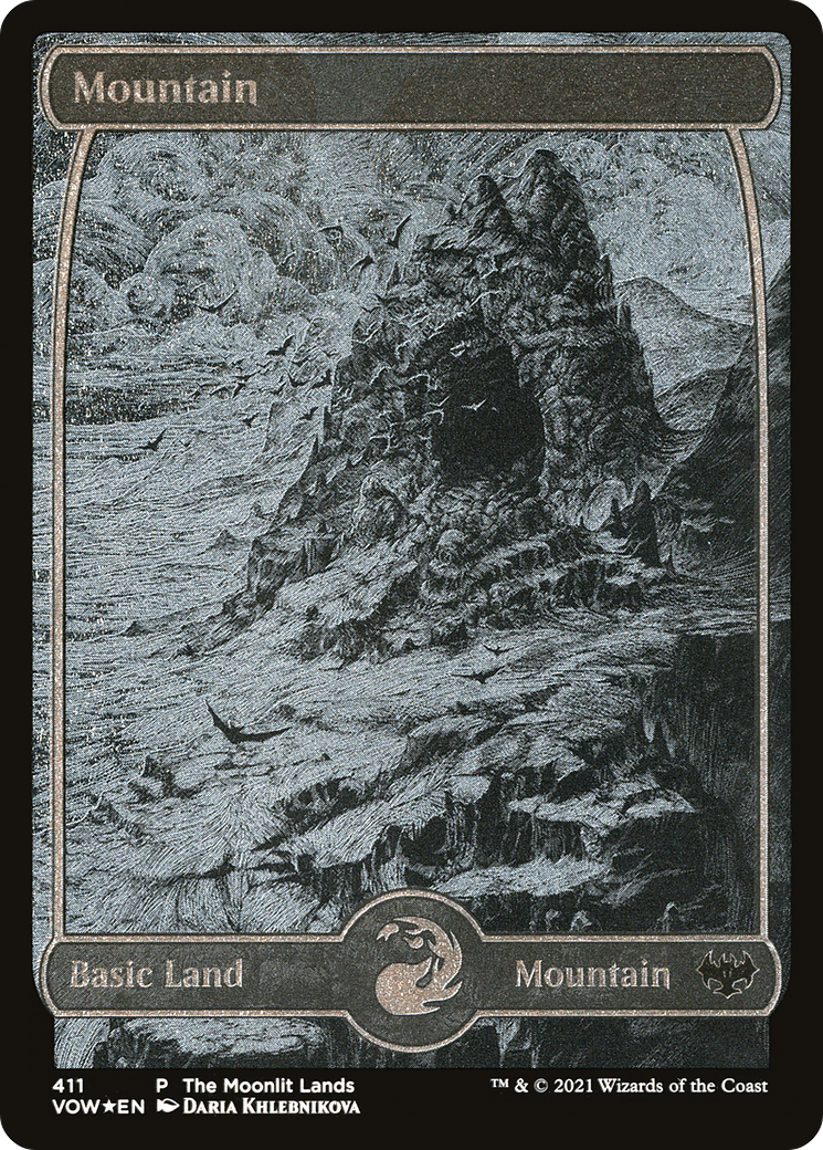 Image of Mountain (VOW-411) - Innistrad: Crimson Vow Etched Foil