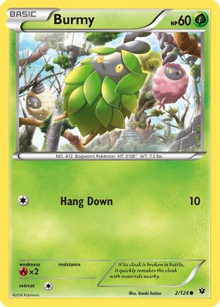 Image of Burmy 002/124  - Reverse Holofoil XY  Fates Collide - Common