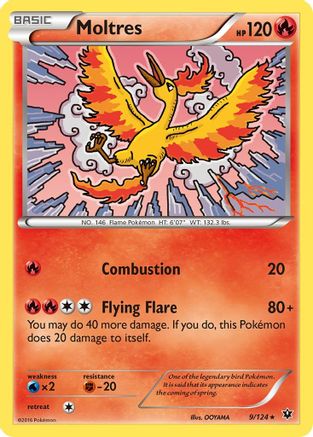 Image of Moltres 009/124  XY  Fates Collide - Rare