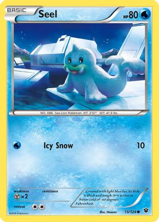 Image of Seel 015/124  - Reverse Holofoil XY  Fates Collide - Common