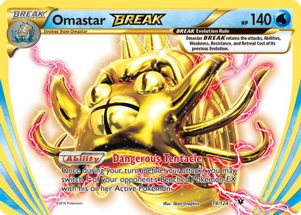 Image of Omastar BREAK 019/124  - Holofoil XY  Fates Collide - Rare BREAK