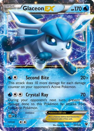 Image of Glaceon EX 020/124  - Holofoil XY  Fates Collide - Ultra Rare