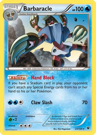 Image of Barbaracle 023/124  - Reverse Holofoil XY  Fates Collide - Rare