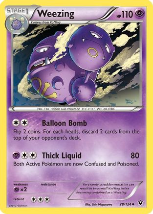 Image of Weezing 028/124  - Reverse Holofoil XY  Fates Collide - Uncommon