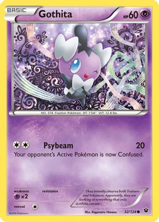 Image of Gothita 032/124  - Reverse Holofoil XY  Fates Collide - Common