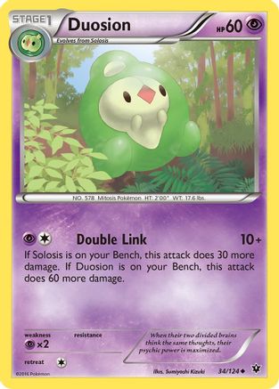 Image of Duosion 034/124  - Reverse Holofoil XY  Fates Collide - Uncommon