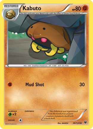 Image of Kabuto 038/124  - Reverse Holofoil XY  Fates Collide - Uncommon