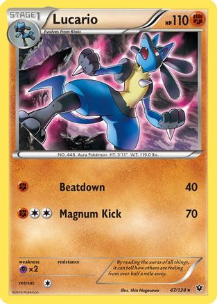Image of Lucario (47) 047/124  XY  Fates Collide - Rare