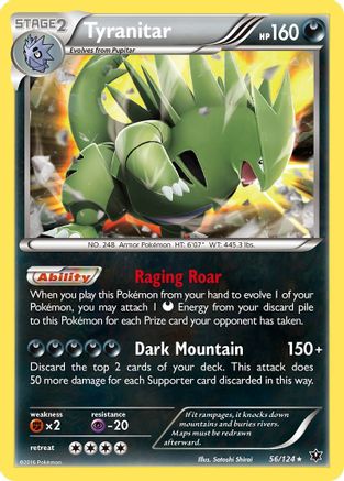 Image of Tyranitar 056  - Reverse Holofoil XY  Fates Collide - Holo Rare