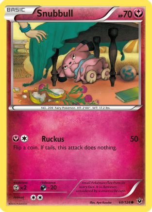 Image of Snubbull 068/124  - Reverse Holofoil XY  Fates Collide - Common