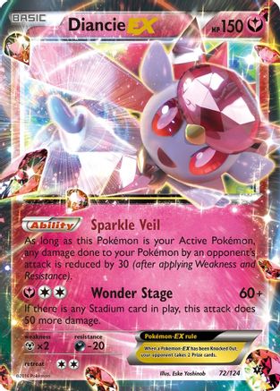 Image of Diancie EX 072/124  - Holofoil XY  Fates Collide - Ultra Rare