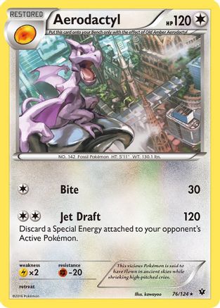 Image of Aerodactyl 076/124  XY  Fates Collide - Rare