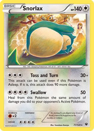Image of Snorlax 077/124  XY  Fates Collide - Rare