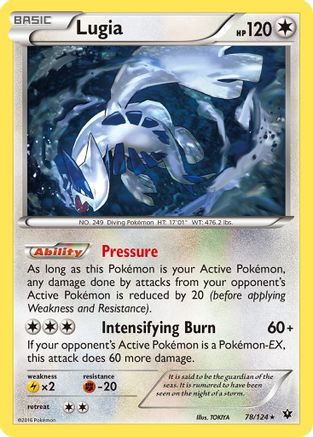 Image of Lugia 078/124  - Reverse Holofoil XY  Fates Collide - Rare