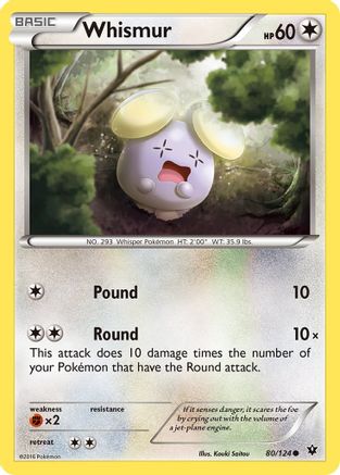 Image of Whismur 080/124  - Reverse Holofoil XY  Fates Collide - Common