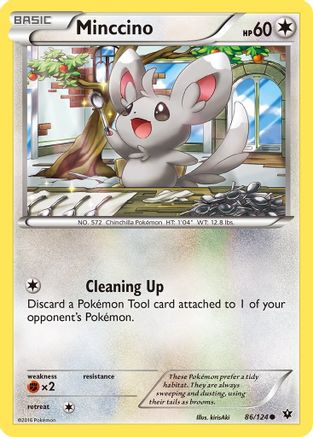 Image of Minccino (86) 086/124  - Reverse Holofoil XY  Fates Collide - Common