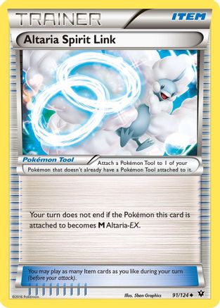 Image of Altaria Spirit Link 091/124  - Reverse Holofoil XY  Fates Collide - Uncommon