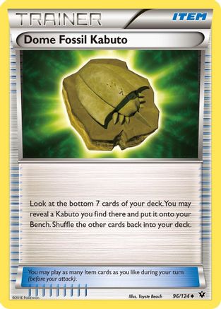 Image of Dome Fossil Kabuto 096/124  XY  Fates Collide - Uncommon