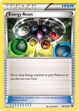 Image of Energy Reset 098/124  XY  Fates Collide - Uncommon