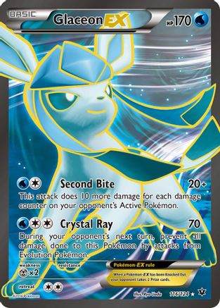 Image of Glaceon EX (Full Art) 116/124  - Holofoil XY  Fates Collide - Ultra Rare