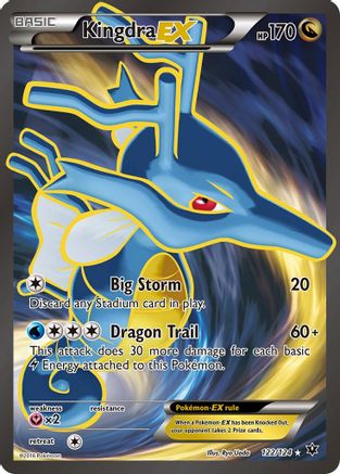 Image of Kingdra EX (Full Art) 122/124  - Holofoil XY  Fates Collide - Ultra Rare