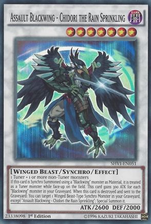 Image of Assault Blackwing - Chidori the Rain Sprinkling (SHVI-EN051) - Shining Victories 1st Edition