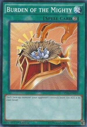 Image of Burden of the Mighty (YS16-EN029) - Starter Deck: Yuya 1st Edition