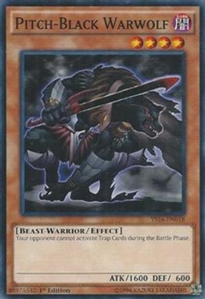 Image of Pitch-Black Warwolf (YS16-EN018) - Starter Deck: Yuya 1st Edition
