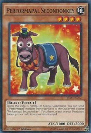 Image of Performapal Secondonkey (YS16-EN012) - Starter Deck: Yuya 1st Edition